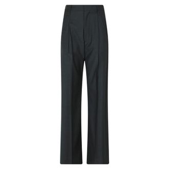 Victoria Beckham Ethel Pants - Dames - Straight fit broeken - Grijs - 3XS - Katoen - Broeken