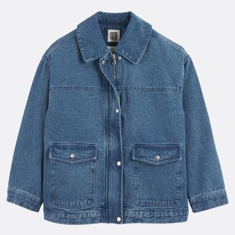 La Redoute Collections Denimjas met sherpa-voering