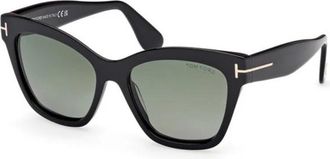 Tom Ford Authentieke Elvira Bril - Premium Kwaliteit! - Dames - Zonnebrillen - Zwart - 55 MM - Accessoires