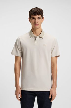 Boss Orange by Hugo Boss Poloshirt BOSS ORANGE PeoxfordNew, Herren, Gr. XXL, beige (light beige271), Jersey, Obermaterial: 100% Baumwolle, unifarben, relaxed fit, hoch geschlo