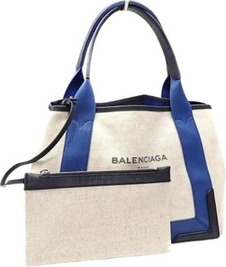 Balenciaga Pre-owned Tote Bags, female, Beige, Size: ONE SIZE Pre-owned Leather Tote Bag