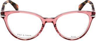 Rag & Bone Ladies Pink Rectangular Eyeglass Frames RNB3040