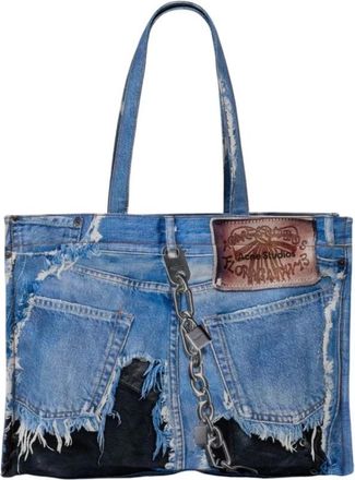 Acne Studios Tote Bags, unisex, Blue, Size: ONE SIZE Shopper Bag