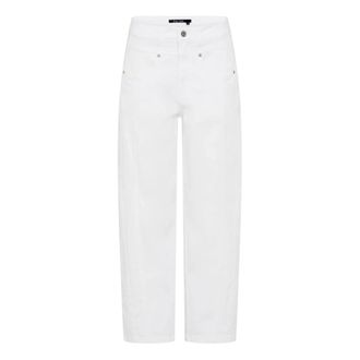 Marc Aurel Jeans, Dames, Wit, S, Katoen, High-waist Cropped Jeans