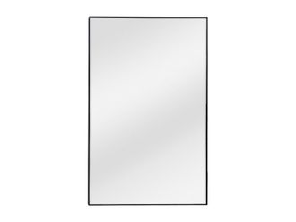 Vente-Unique Gran espejo rectangular de aluminio An. 120 x Alt. 190 cm - Negro - MYRA