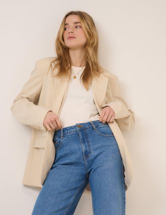 Nobody's Child Cream Boyfriend Blazer