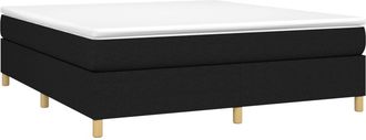 vidaXL Vidaxl - Cama Box Spring Con Colch&oacute;n Tela Negro 180x200 Cm