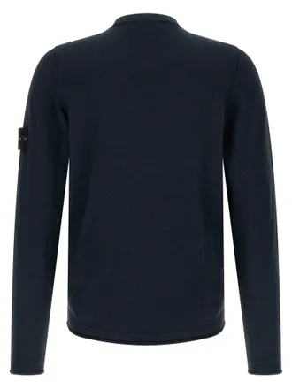 Stone Island Cotton-Nylon Crewneck Sweatshirt - Navy