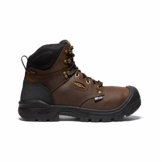 Keen Mens Independence 6 Waterproof Work Boots In Brown