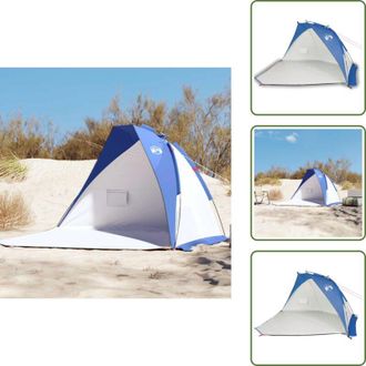 vidaXL Tenda da piscina - vidaXL Tenda da Spiaggia Blu Azzurro 268x223x125 cm in Poliestere 185T - Tenda da sole