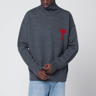 Ami Grey turtleneck sweater Ami De Coeur