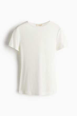 H&M T-Shirt aus Pima-Baumwolle - White