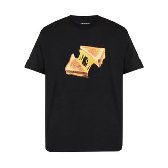 Carhartt Work in Progress Carhartt Wip, T-Shirts, male, Black, Size: XS Cheese Toast T-Shirt