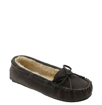 Minnetonka Cally Slipper in Grey Suede at Nordstrom, Size 10