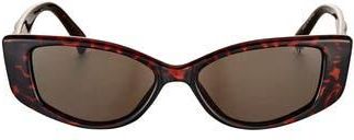 Guess 54mm Cat Eye Sunglasses in Dark Havana /Green at Nordstrom Rack