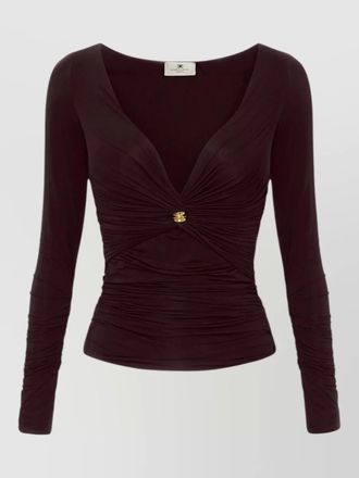 Elisabetta Franchi fine-knit knitted top