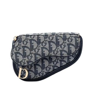 Dior Pre-owned Saddle Pouch - Dames - Pre-owned - Blauw - Maat: ONE Size Leer