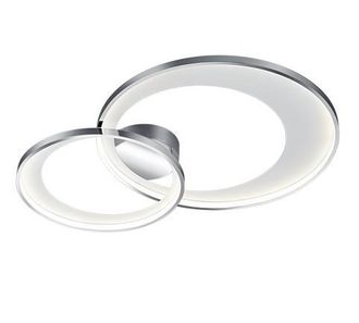Trio Leuchten Trio Lighting - Granada Plaf&oacute;n Doble C&iacute;rculo Cromo Led 36w Regulable L85 Cm