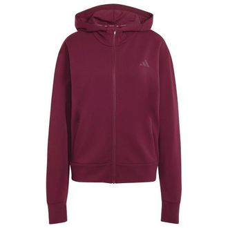 adidas D4T Workout Full Zip Hooded Sweatshirt Hoodie f&uuml;r Damen | rot