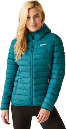 Regatta Womens Wattierte Isolierte Jacke Mit Kapuze Padded Coat, Moroccan Blue (Bleached Aqua), 12 UK