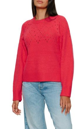 Sanctuary Femme Openwork Sweater in Tulip Red at Nordstrom, Size X-Small