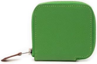 Herm&egrave;s Pre-owned Wallets, female, Green, Size: ONE SIZE Pre-owned Vintage Leather Wallet