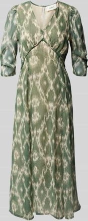 BA&SH Midikleid mit V-Ausschnitt Modell MATSA in Gruen, Größe 34