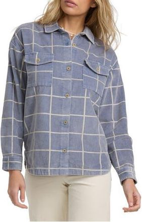 Billabong Fadeaway Corduroy Shacket in Stone Blue at Nordstrom Rack, Size Medium