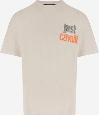 Just Cavalli Baumwoll-T-Shirt mit Grafikdruck