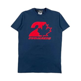 Dsquared2 T-Shirts, male, Blue, Size: XL Blue Print Short Sleeve T-shirt