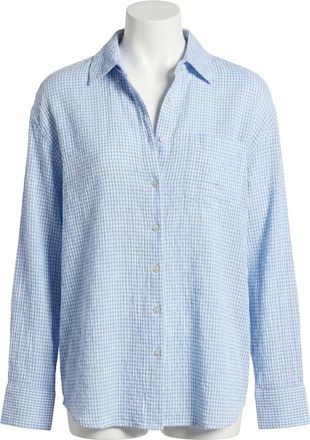 Z Supply Classic Gingham Top In Ice Blue