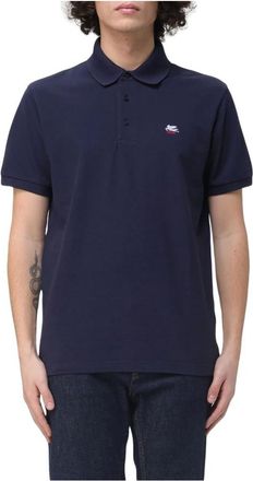 Etro Tops, Heren, Blauw, M, Polo Shirts
