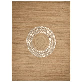 Beliani Beliani - Alfombra De Yute Natural Estilo Boho Beige 300 X 400 Cm Bogazoren