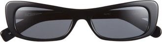 Jacquemus The Capri Cat Eye Sunglasses in Capri Black/Yellow Gold/Grey at Nordstrom