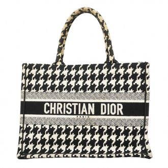 Dior Black White Canvas Tote Bag (Pre-Owned)