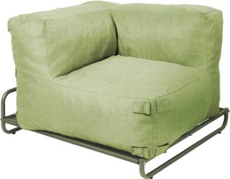 Oviala Sill&oacute;n esquinero modular con estructura verde cactus