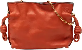 Loewe Pre-owned LOEWE Nano Leather Flamenco Knot Chain Crossbody Ladies JKMA6D72J3H5QU40