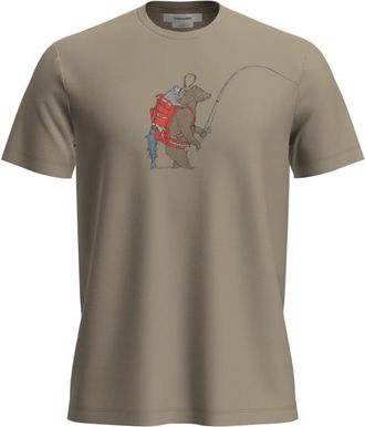 Icebreaker Merino 150 Tech Lite S/S Tee Bear Catch Merinoshirt f&uuml;r Herren | beige