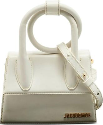 Jacquemus Leren shopper - Wit