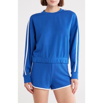RDI Soft Knit Crewneck Pullover in Dark Blue Bell/White at Nordstrom Rack, Size X-Small