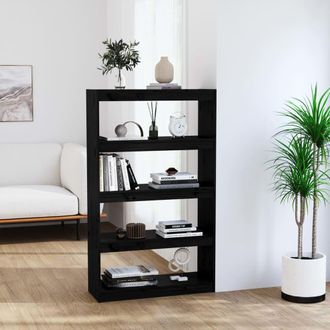 vidaXL Vidaxl - Estanter&iacute;a/divisor De Espacios Madera Pino Negro 80x30x135,5 Cm