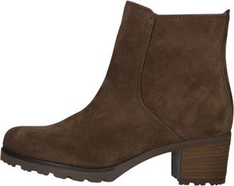 Gabor Klassieke enkellaarsjes - Dames - Laarzen met Hak - Bruin - 35 1/2 EU - Su&egrave;de - Schoenen