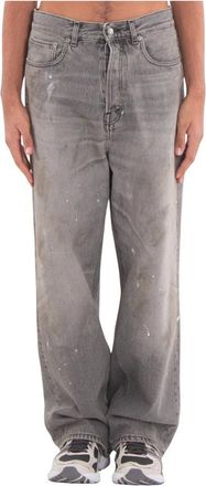 Haikure New Jo Dive Splash Loose Jeans - Heren - Regular Fit Jeans - Grijs - W30 - Katoen - Jeans