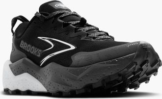Brooks Womens Caldera 8 Trail-Running Shoes In Black/blackened Pearl/white