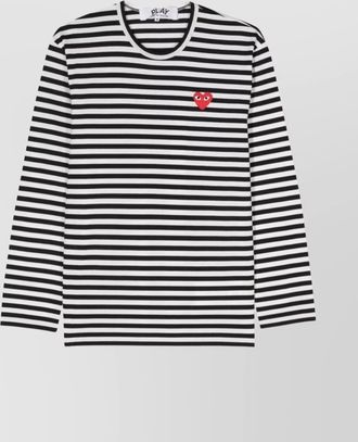 Comme Des Gar&ccedil;ons striped cotton jersey t-shirt