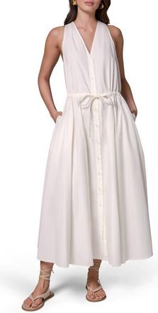 DKNY Stretch Poplin Maxi Dress in Cream at Nordstrom, Size X-Large