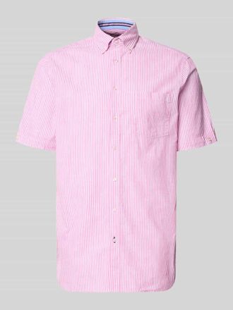 Christian Berg Regular Fit Freizeithemd mit Brusttasche in Pink, Gr&ouml;&szlig;e 3XL
