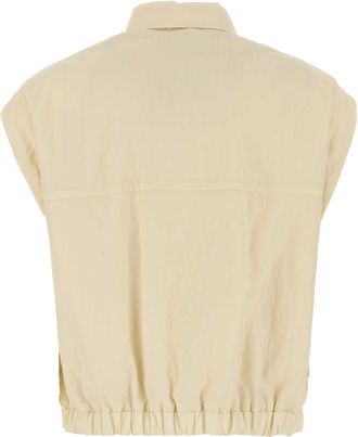 Herno Womens Smanicato Vest Beige Nylon Vests