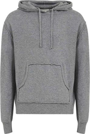 Maison Margiela Hoodies & sweatvesten, Heren, Grijs, M, Wol, Luxe Grijze Sweatshirt met Capuchon