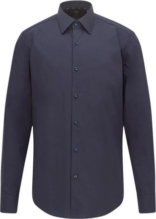 HUGO BOSS Zakelijk Overhemd - Heren - Zakelijke Overhemden - Blauw - 3XL - Katoen - Overhemden